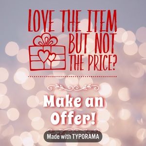 Love the item but not the price?Send me an offer💜